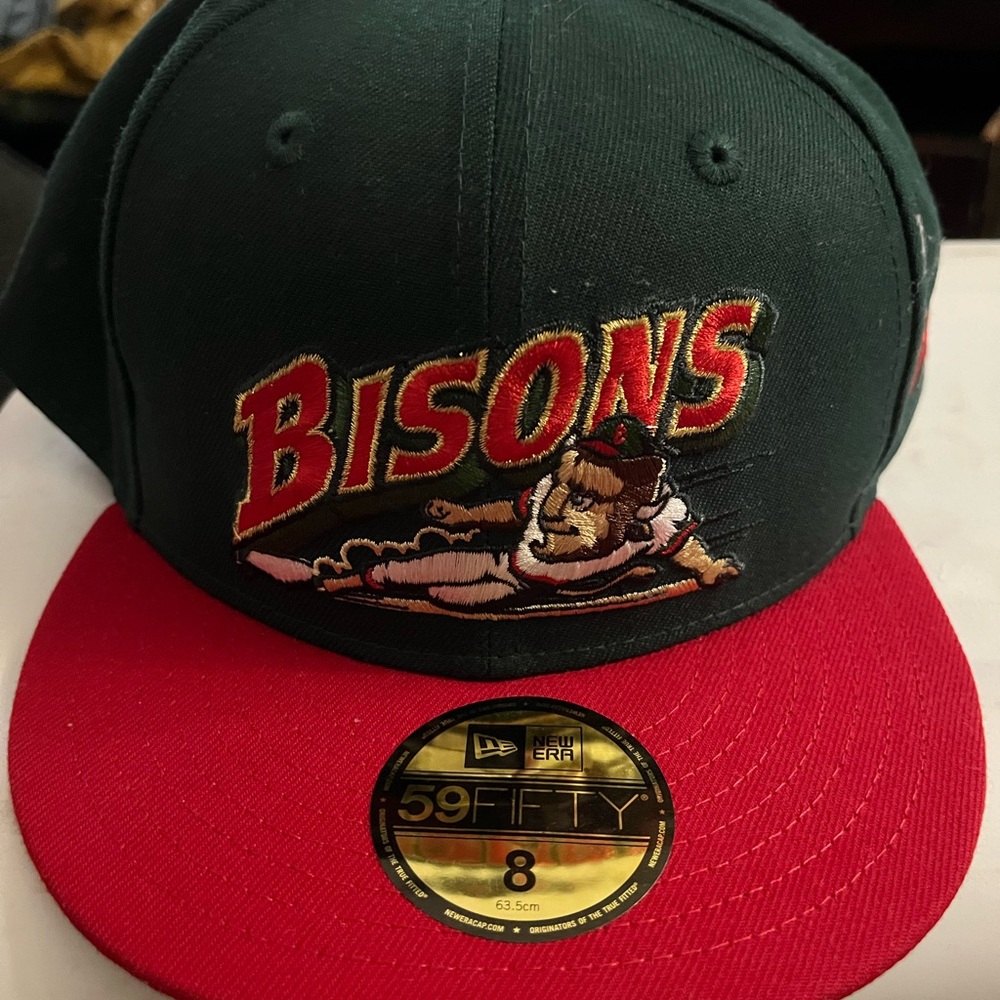 New Era Buffalo Bisons Cap with late 90s era logo - Size 8 - NWT